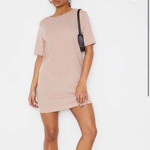 PLT Nude/Taupe T-Shirt Dress